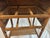 Antique Victorian Wicker Rattan Sewing Stand | Lift-Top Toile Lined, Two Drawers | Edwardian Work Table, 31in For Sale - Image 17 of 18