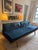 Mid-Century Danish Modern Daybed With Bentwood Back and Navy Velvet Cushions, 1960s For Sale - Image 4 of 9
