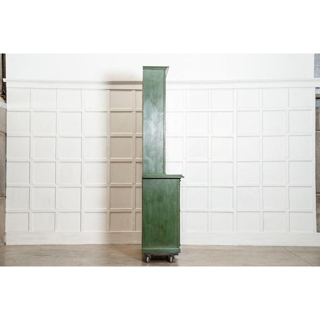 Green Antique English Painted Pine Glazed Dresser, 1870 For Sale - Image 8 of 18