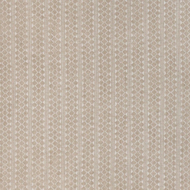 100% linen fabric printed in the UK featuring a diamond-stripe in a neutral soft beige (colorway 008). Fabric is 53" wide,...