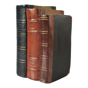 Vintage Faux Leather Books Bookend