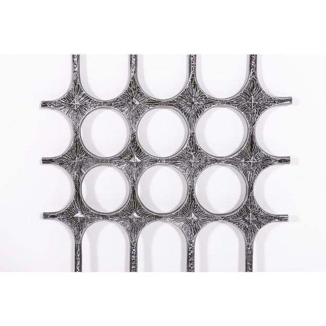 Brutalist casted aluminium door fixture/decoration. It can also be used as spectacular wall art sculpture.Condition Good,...