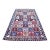 5.4 X 9.3 Ft Hand-Knotted Turkish Vintage Rug - Blue & Red Pictorial Grid Pattern For Sale