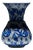 Handmade Ceramic ”Kandil” Vase (20cm) – Blue and White Fan Carnations – Wide Flared Neck For Sale