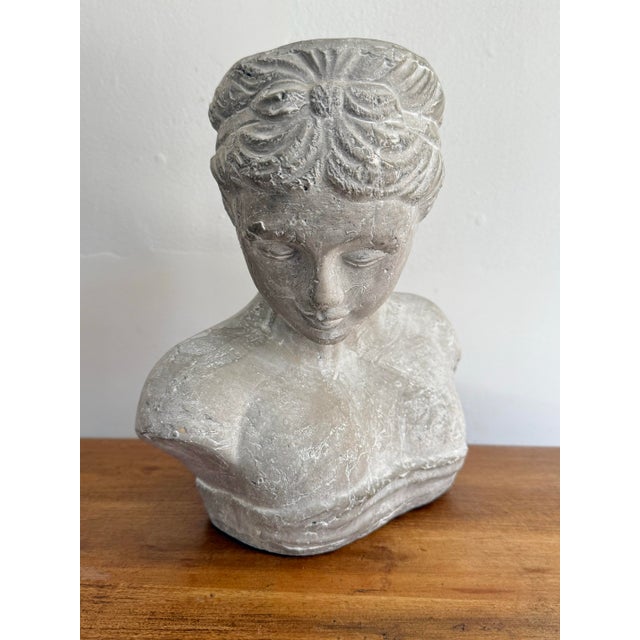 Sculpture Materials 1990s Lady Head Cast Cachepot Planter For Sale - Image 7 of 7