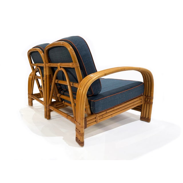 1950s Restored, Vintage Two-Seater Rattan Settee, 1950s For Sale - Image 5 of 9