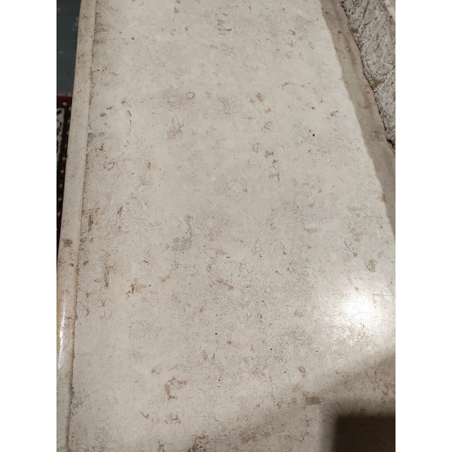 Mid 20th Century Mid 20th Century French Provincial Limestone Credenza With Mirror For Sale - Image 5 of 8