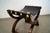 1960’s Hollywood Regency Leather & Brass Sling Stool For Sale - Image 10 of 12
