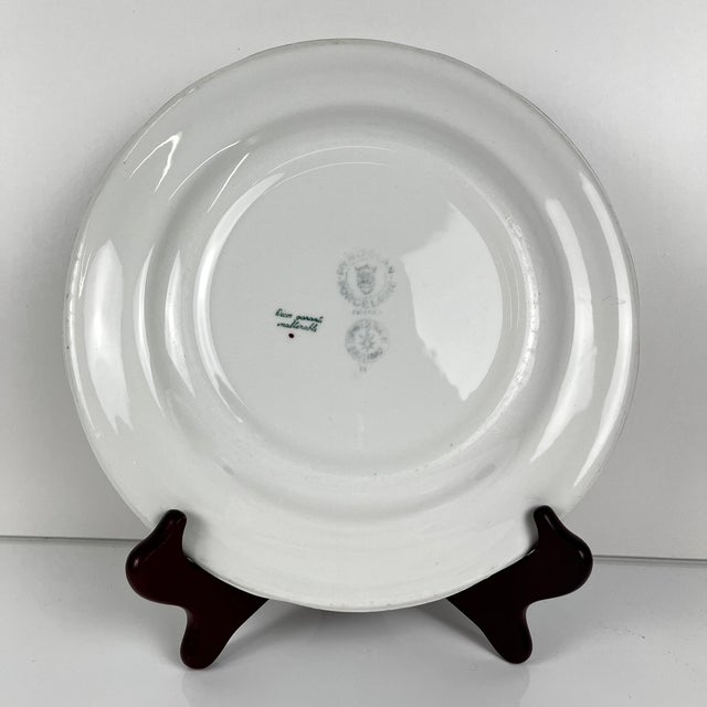 Vintage Agreste Dinner Plates from Sarreguemines, 1980s, Set of 4 For Sale - Image 6 of 9
