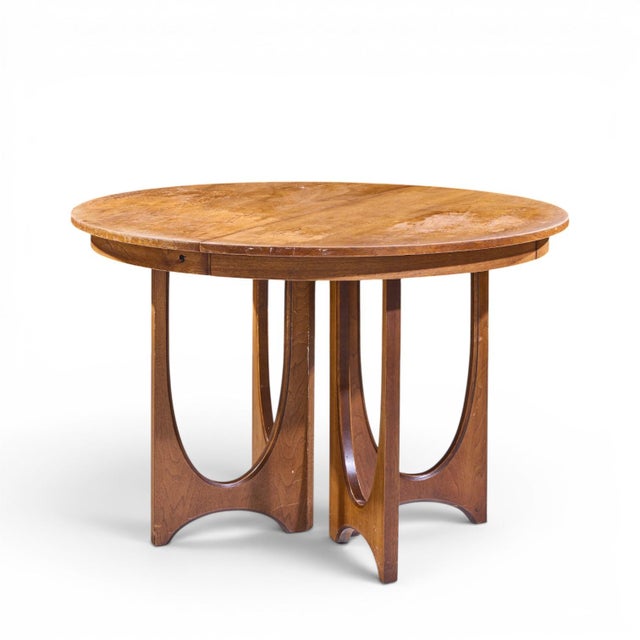 Broyhill Brasilia Mid Century Dining Table With 1 Leaf For Sale In Chicago - Image 6 of 10