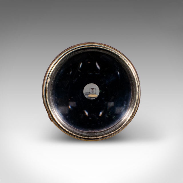 Metal Antique 3 Draw Telescope, English Brass, Leather, Newton & Co, Victorian, C.1870 For Sale - Image 7 of 11