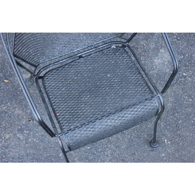 Vintage Wrought Iron Pair Of Patio Armchairs Chairs For Sale In Philadelphia - Image 6 of 18