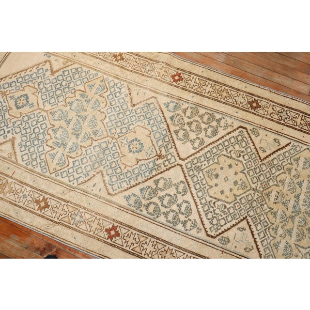 Brown Antique Zabihi Collection Persian Serab Runner - 3'5" x 12' For Sale - Image 8 of 8