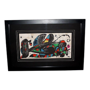 1975 Joan Miro Escultor Iran Lithograph Signed Framed