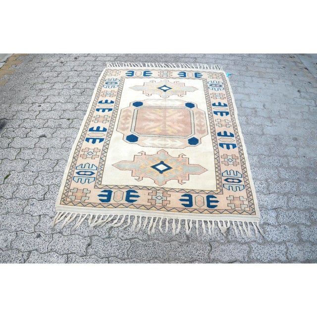 1960s Vintage Turkish Geometric Rug For Sale - Image 11 of 11