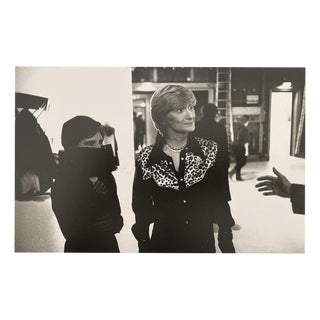 Michel Giniès, Françoise Sagan in the Apostrophes Studios, 1985, Silver Print For Sale