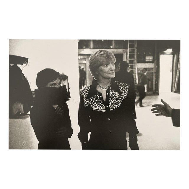 Michel Giniès, Françoise Sagan in the Apostrophes Studios, 1985, Silver Print For Sale