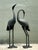 Vintage Cast Aluminum Standing Cranes - Set of 2 For Sale - Image 9 of 12