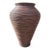 Monumental Vintage Pencil Reed Rattan Floor Vase, 27" For Sale