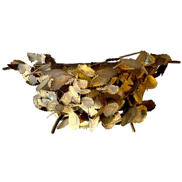 1960s Brutalist Welded Brass Wall Mount Lantern by Tom Greene For Sale - Image 10 of 12