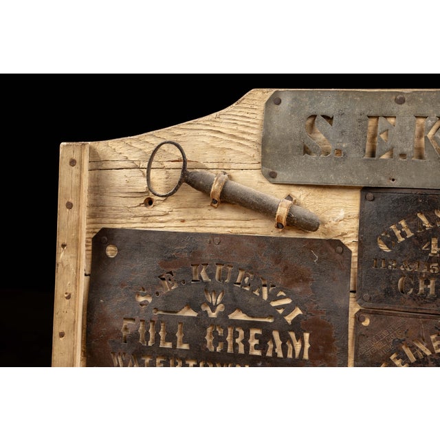 c. 1880s-1900s; George M. Hunter, Stencil Cutter - Milwaukee, WI Collection of antique metal dairy and cheese stencils...