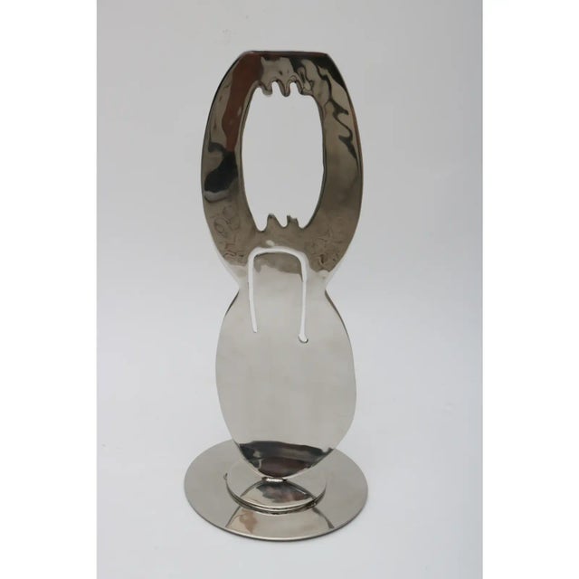 1970s Jack Schuyler Abstract Sculpture Polished Steel For Sale - Image 4 of 13