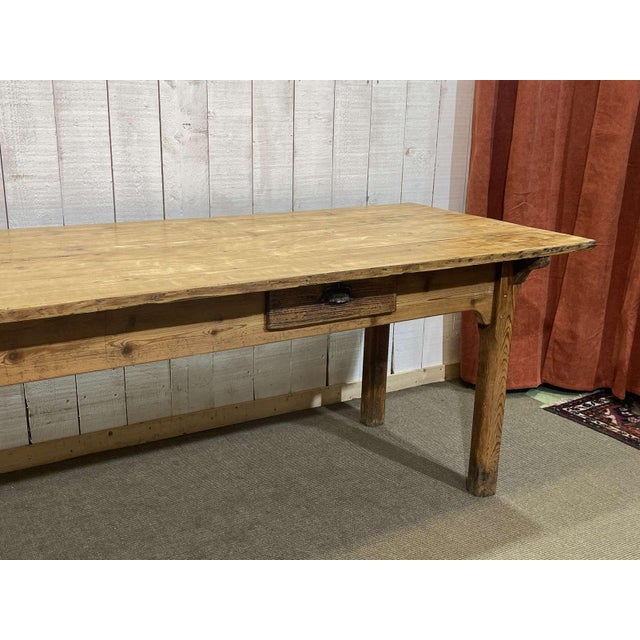 Wood Early 20th Century Fir Farmhouse Table For Sale - Image 7 of 18