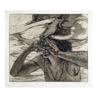 1993 "Separation" Female Figure Underwater Etching by Carol Bennett For Sale