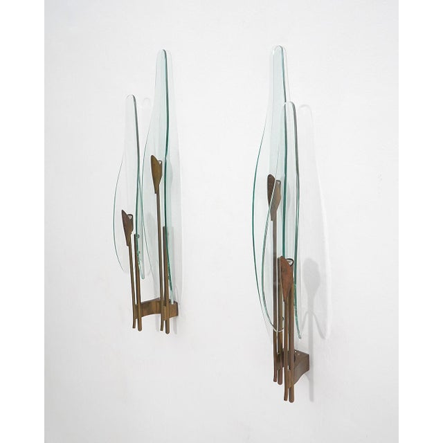 Model 1461 Wall Lamps by Max Ingrand for Fontana Arte, 1960s, Set of 2 For Sale - Image 6 of 16