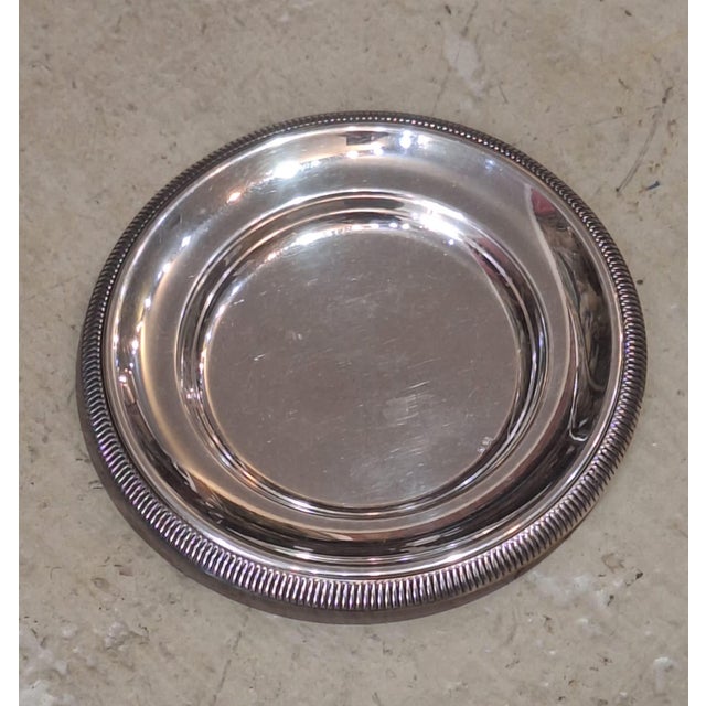 Vintage Silver-Plated Dessert Service – Set of 6 Pedestal Dessert Bowls With Serving Tray For Sale In Los Angeles - Image 6 of 8