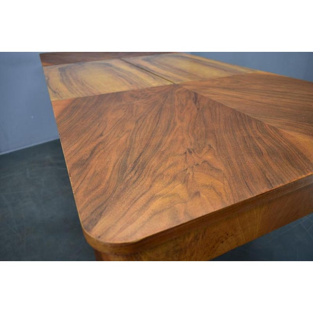 Extendable Dining Table in Walnut by Jindrich Halabala, Czechoslovakia, 1939 For Sale - Image 17 of 18