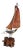 Mid-Century Brutalist Burlwood & Copper Sailboat For Sale