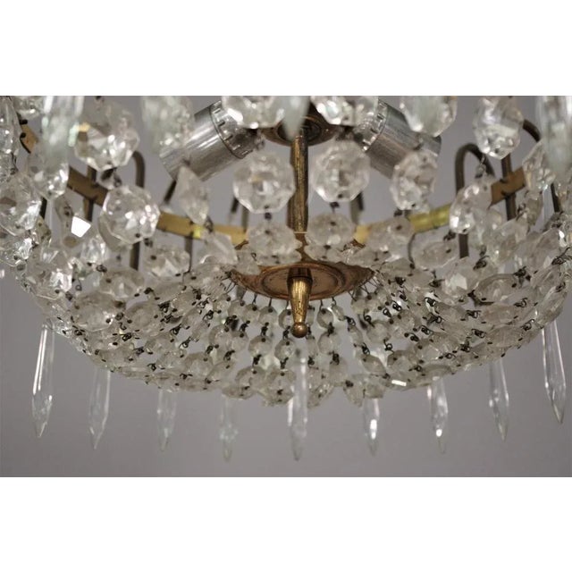 Metal Drop Chandelier, 1970s For Sale - Image 7 of 11