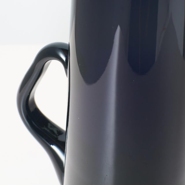 Glass Sapphire Blue Water Pitcher by Per Lutken For Sale - Image 7 of 8