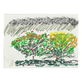 Alfredo Pizzi, Composition 22, Oil Pastel Drawing on Paper, 2025 For Sale