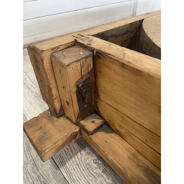 Vintage Industrial Coffee Table in Wooden Molds from Locomotive Factory, 1950s For Sale - Image 9 of 18