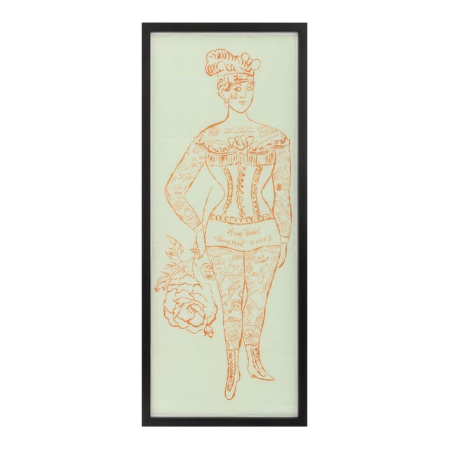Andy Warhol "Tattooed Woman Holding a Rose" For Sale