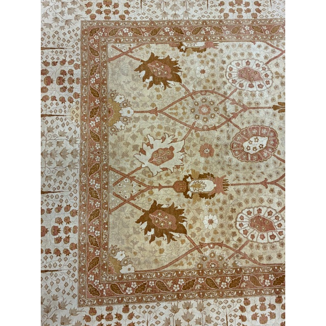 Persian Hand-Knotted Persian Tabriz Style Wool Area Rug, Floral Garden Design For Sale - Image 3 of 8