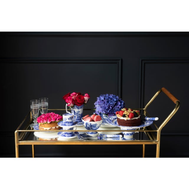 English Spode Blue Italian Footed Bowl 4.75" For Sale - Image 3 of 4