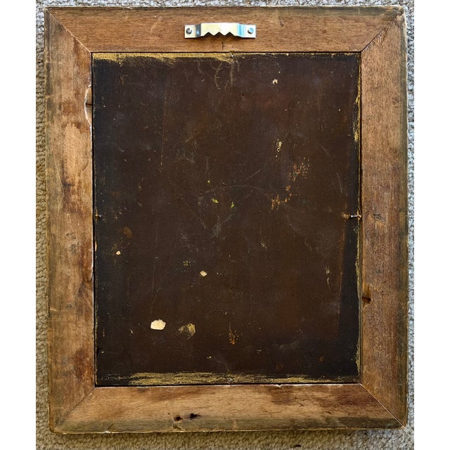 Gold Antique Oil Painting on Board - Russian Icon Portrait of Saint Nicholas Circa 1925 For Sale - Image 8 of 9