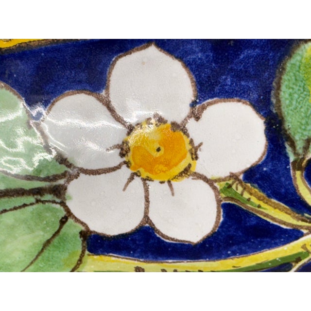 Ceramic Corttura M Zellini Hand Painted Italian Ceramic Plate For Sale - Image 7 of 12