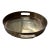 1980s Vintage Round Brass Handled Tray For Sale