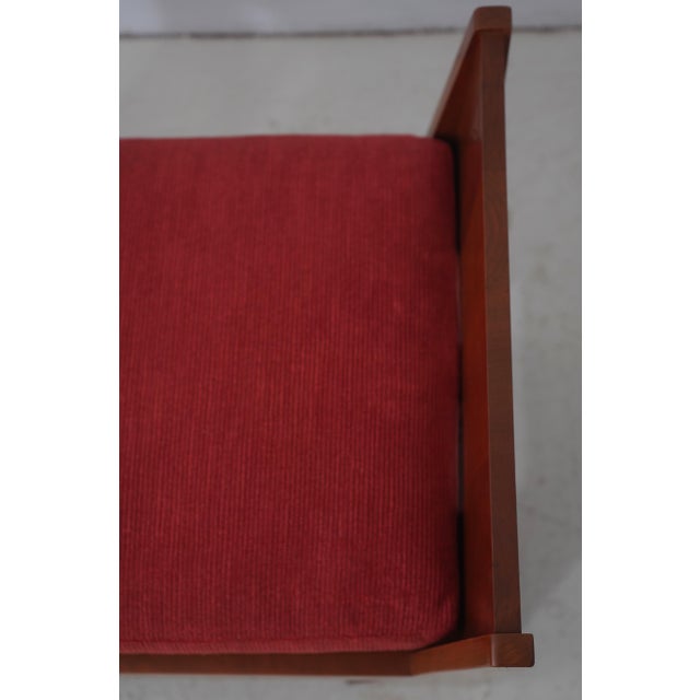 Wood Stickley Cherry Mission Limbert Bench For Sale - Image 7 of 14