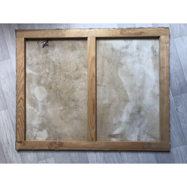 Yamamoto Koho, Abstract Composition, 1950s, Oil on Canvas, in Worn conditions. Designed 1950 to 1959 This piece has an...