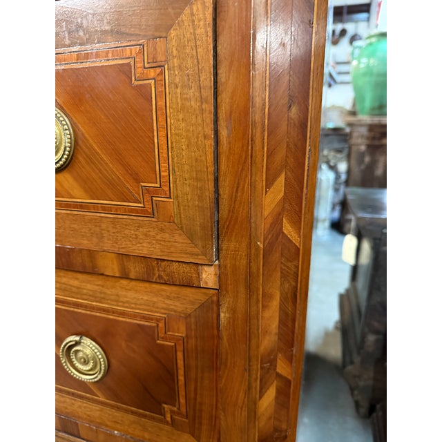 Brown French Louis XV Style Marquetry Chiffonier, Walnut & Mahogany, C. 1800-1840 For Sale - Image 8 of 10