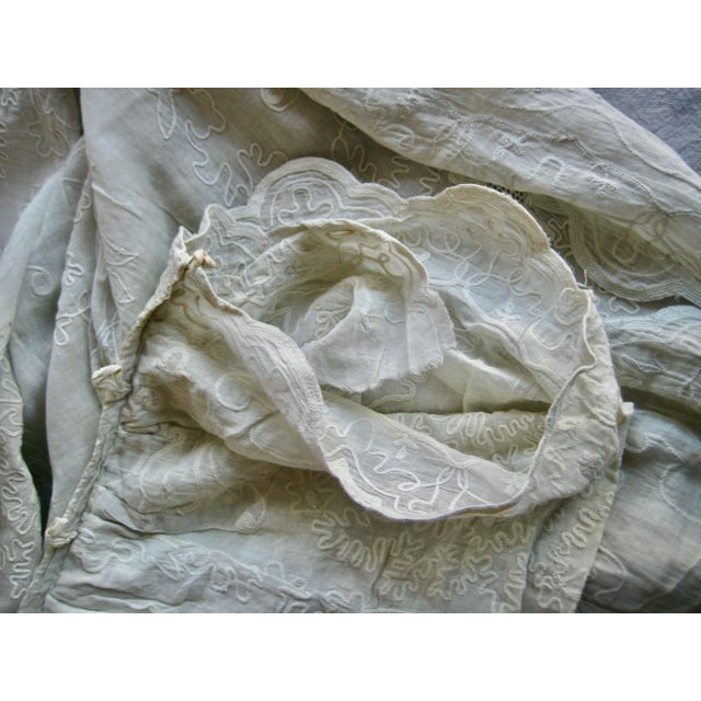 Mid 19th Century Pair of French Embroidered in Fine Cotton Sheer Curtains Napoleon III For Sale - Image 15 of 15