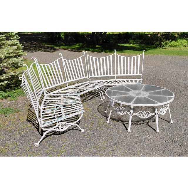 White 1960s Woodard Andalusian Sectional Sofa and Coffee Table For Sale - Image 8 of 14