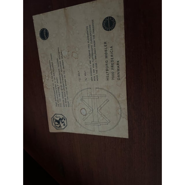 Scandinavian Dining Table in Rosewood Veneer from Heltborg Møbler For Sale - Image 11 of 14