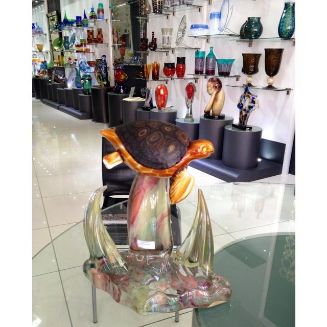 Incredible Murano Glass Sculpture by Master Glass Blower Adriano Dalla Valentina who is now deceased, 2019. This piece is...