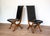 1960s Spanish Dining Chairs in Oak and Leather by Pierre Lottier Valmazan, 1960s, Set of 2 For Sale - Image 5 of 18